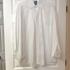 Classic white dress shirt from Jos. A. Bank. Stays Cool shirt. 100% cotton.